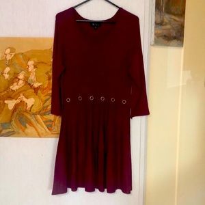 ♦️BCX♦️ELEGANT MAROON COLORED PLEASTED DRESS